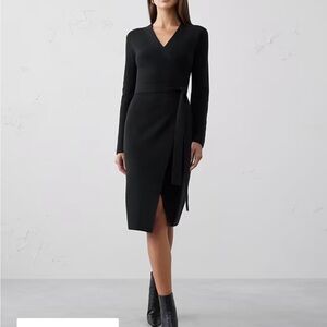 Banana Republic Factory Black Long Sleeve Dress